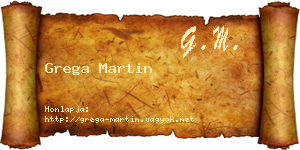 Grega Martin névjegykártya